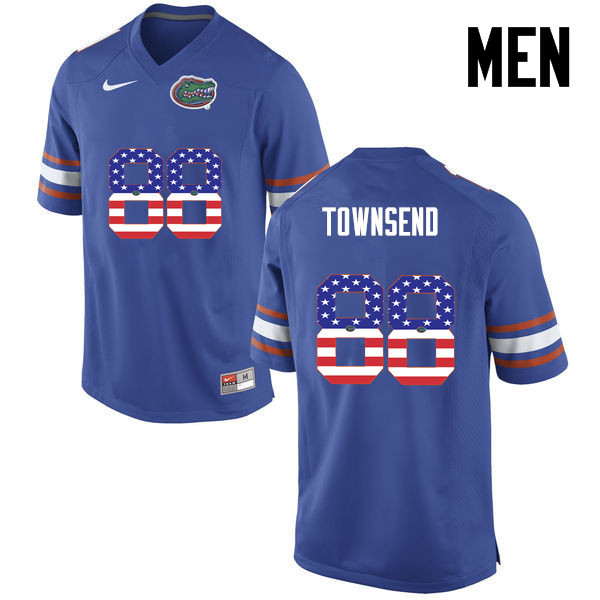 Men Florida Gators #88 Tommy Townsend College Football USA Flag Fashion Jerseys-Blue - Click Image to Close